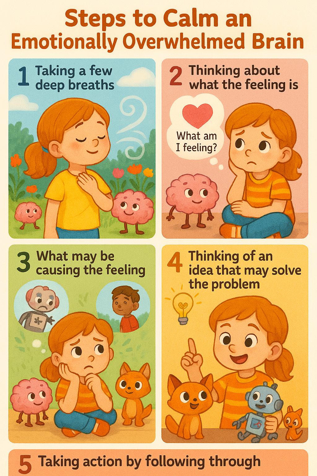 steps to calm an emotionally overwhelmed brain